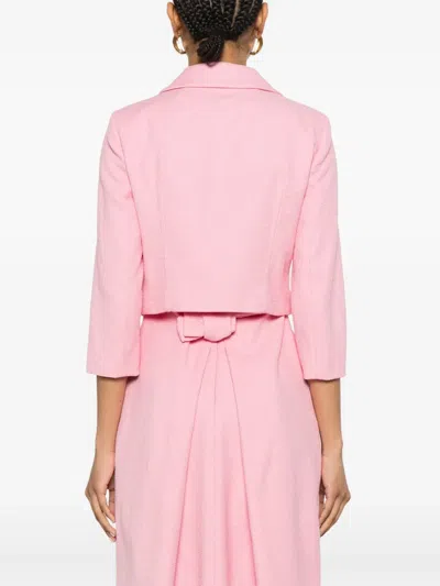 Weekend Max Mara Single Breasted Cropped Jacket In Pink