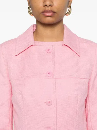 Weekend Max Mara Single Breasted Cropped Jacket In Pink