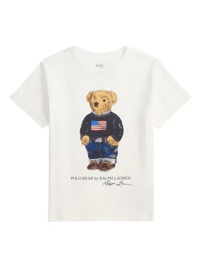 Polo Ralph Lauren Toddler And Little Boys Polo Bear Jersey T-shirt In Neutral