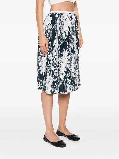 N°21 Pleated Floral-print Midi Skirt