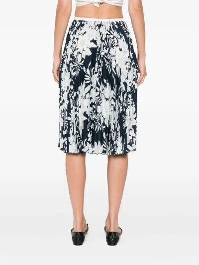 N°21 Pleated Floral-print Midi Skirt