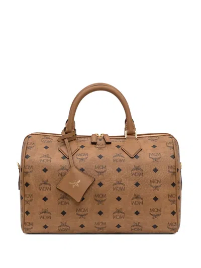 Mcm Brown Ella Boston Medium Duffle Bag