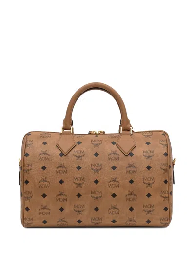 Mcm Brown Ella Boston Medium Duffle Bag