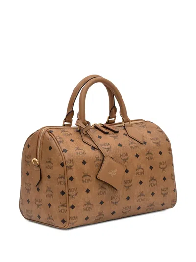 Mcm Brown Ella Boston Medium Duffle Bag