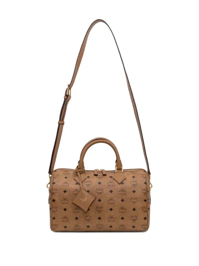 Mcm Brown Ella Boston Medium Duffle Bag