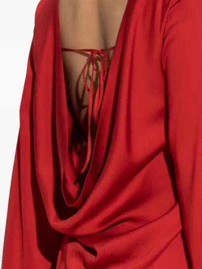 By Malene Birger Mock-neck Cocktail Dress In Red