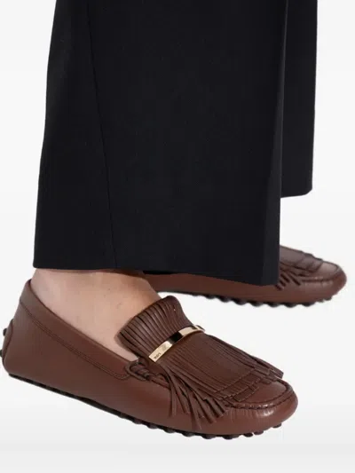 Tod's Fringe-detail Leather Loafers