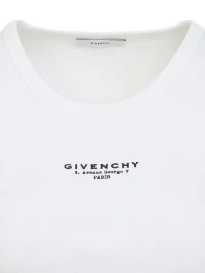 Givenchy Slim Tank Top With Logo Print In White