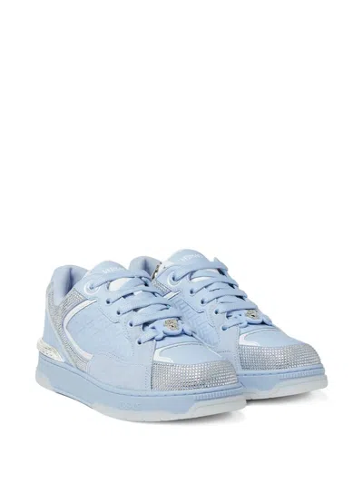Versace Biggie Basket Crystal-embellished Snekares
