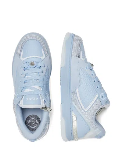 Versace Biggie Basket Crystal-embellished Snekares