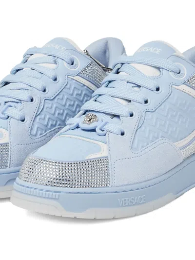 Versace Biggie Basket Crystal-embellished Snekares