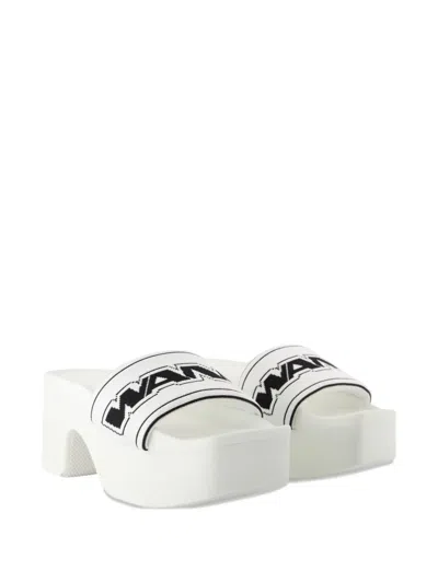 Alexander Wang Logo Platform Sandals