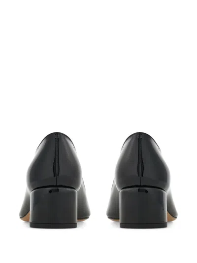Ferragamo Mara Patent Gancini Block-heel Pumps In Black