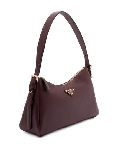 Prada Enamel Triangle Logo Tote Bag