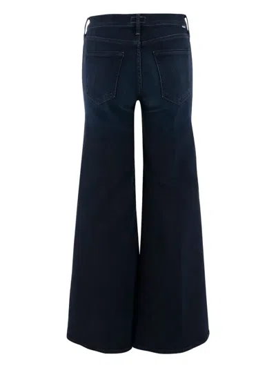 Mother Wide-leg Stretch Cotton Blend Jeans In Blue