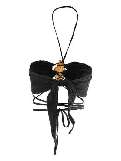 Hamoulet Embellished-shell Halter-neck Top