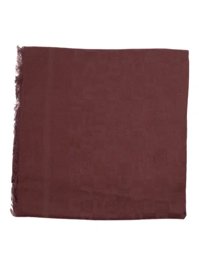 Elisabetta Franchi Fringed Scarf In Burgundy