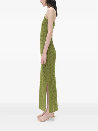 Simkhai Koah Halter-neck Crochet Midi Dress In Green