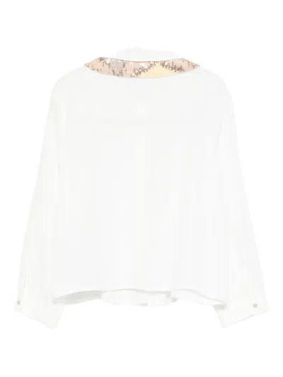 Missoni Sequin-embellished Collar Shirt In White