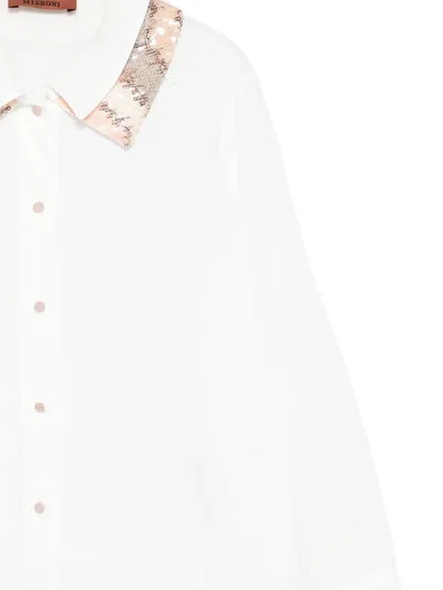 Missoni Sequin-embellished Collar Shirt In White