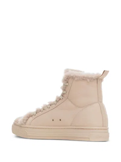 Gianvito Rossi Shearling Leather Lace-up Boots