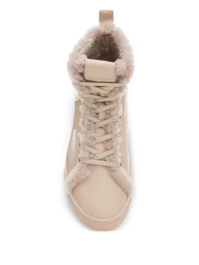 Gianvito Rossi Shearling Leather Lace-up Boots