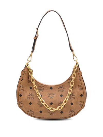 Mcm Small Aren Monogram-pattern Chain Bag