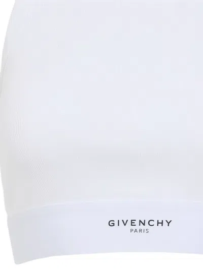 Givenchy Cropped Tank Top In Cotton With Band Clothing In White