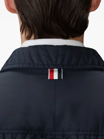 Thom Browne Quilted Diamond-pattern Jacket In Black