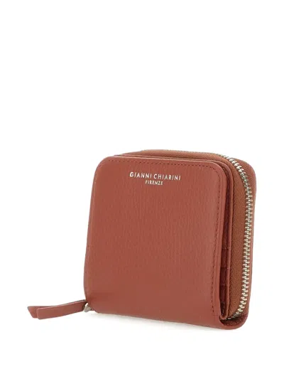 Gianni Chiarini Zip-around Leather Wallet In Brown
