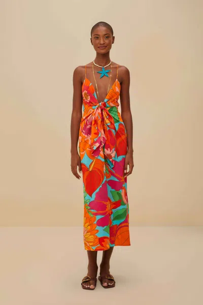 Farm Rio Active Spring Affair Midi Dress