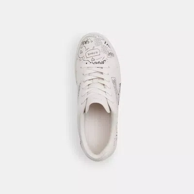 Coach X Peanuts High Line Sneaker With Newspaper Print