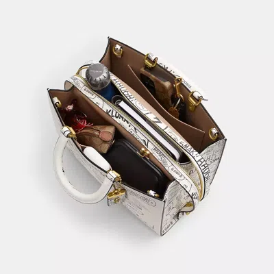 Coach X Peanuts Rogue Bag With Newspaper Print