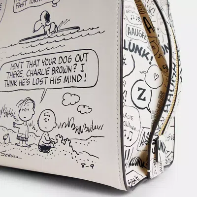 Coach X Peanuts Rogue Bag With Newspaper Print