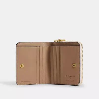 Coach X Peanuts Essential Billfold Wallet With Newspaper Print