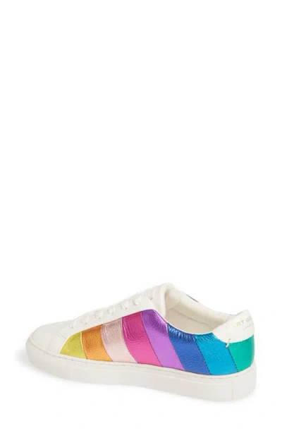 Kurt Geiger Lane Metallic-stripe Leather Trainers