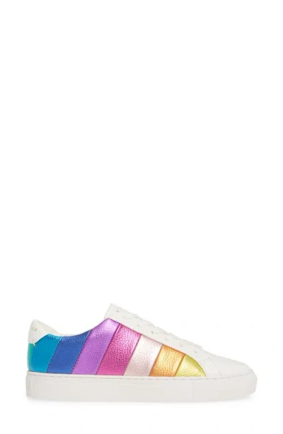 Kurt Geiger Lane Metallic-stripe Leather Trainers
