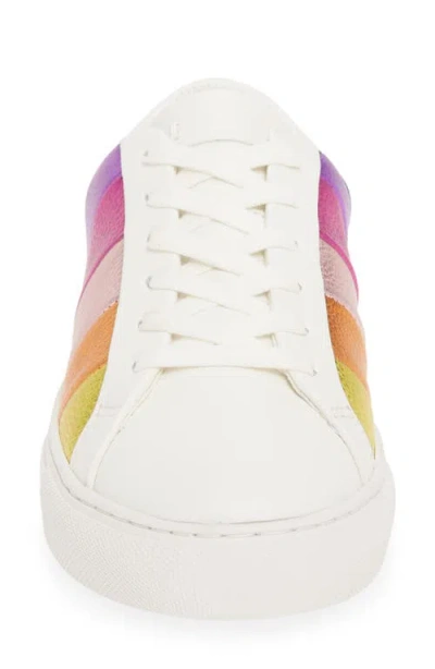 Kurt Geiger Lane Metallic-stripe Leather Trainers