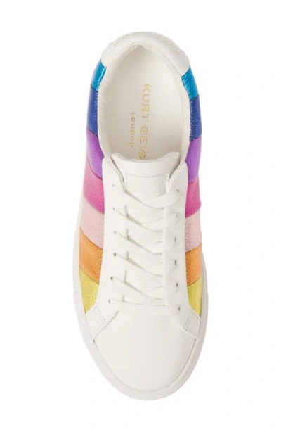 Kurt Geiger Lane Metallic-stripe Leather Trainers