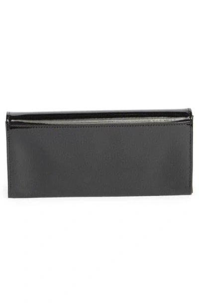 Longchamp Patent Leather Flap Wallet