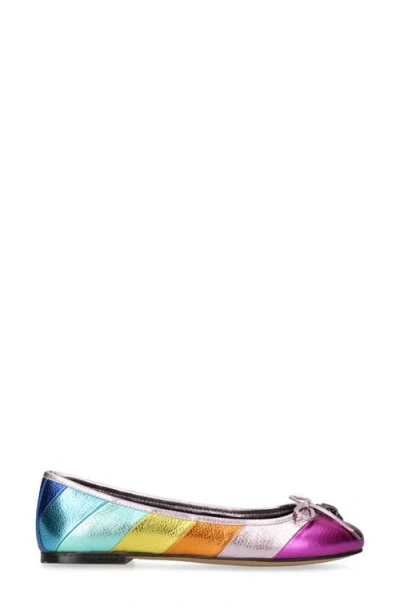 Kurt Geiger Esme Metallic-effect Ballerinas