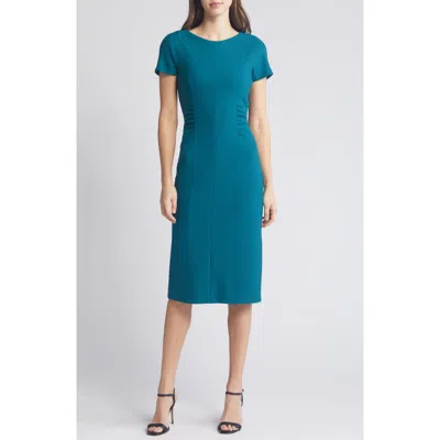 Hugo Boss Slit-front Business Dress With Gathered Details