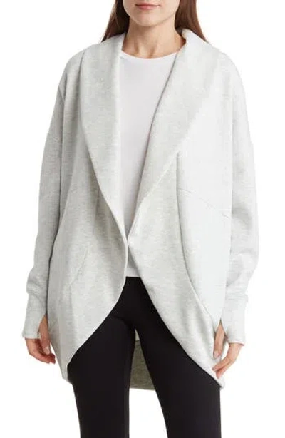 Yogalicious London Open Front Scuba Cardigan In Gray