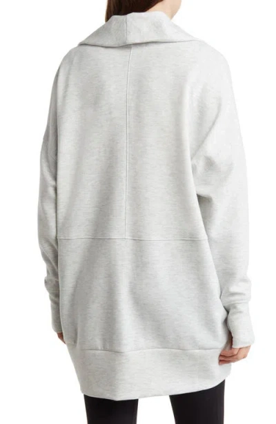 Yogalicious London Open Front Scuba Cardigan In Gray