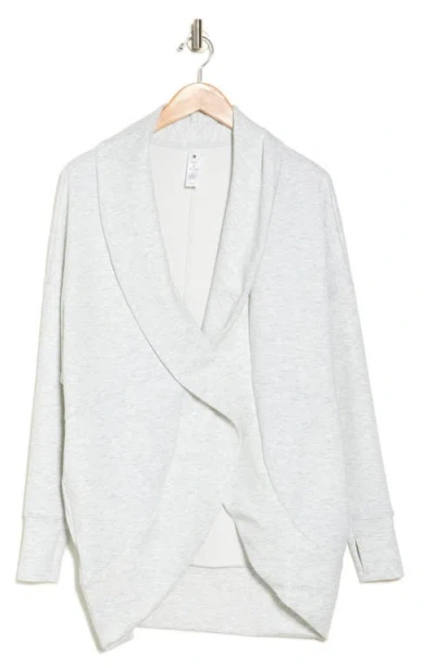 Yogalicious London Open Front Scuba Cardigan In Gray