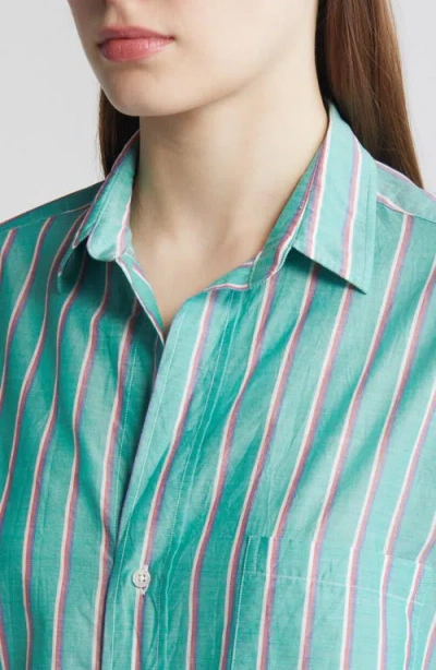 Frank & Eileen Shirley Stripe Oversize Tunic Button-up Shirt