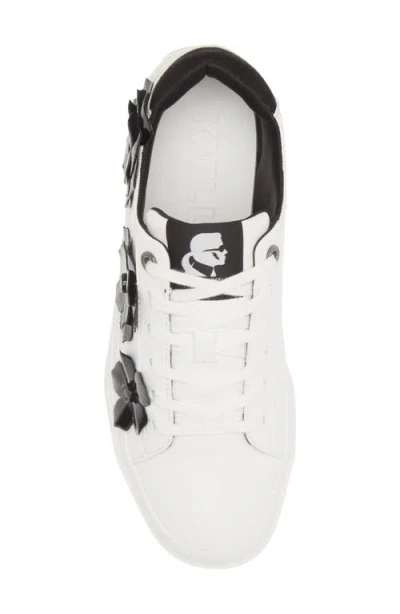 Karl Lagerfeld Paris Gael Flower Sneaker In White