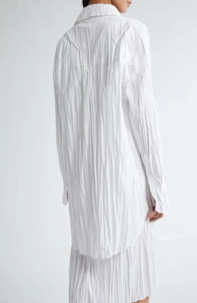 Bite Studios Crease Oversize Crinkle Organic Cotton Button-up Shirt
