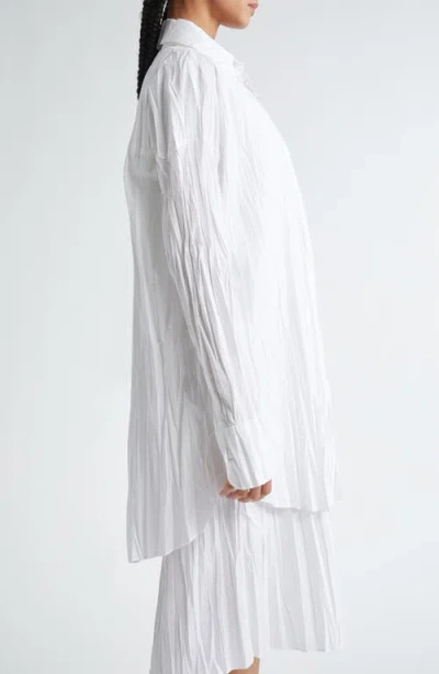 Bite Studios Crease Oversize Crinkle Organic Cotton Button-up Shirt