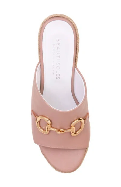 Beautiisoles Norma Espadrille Platform Wedge Slide Sandal